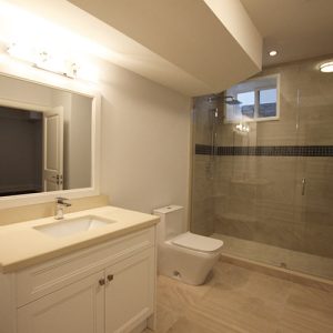   Modern Painted Double Sink Vanity Quartz Counter Top