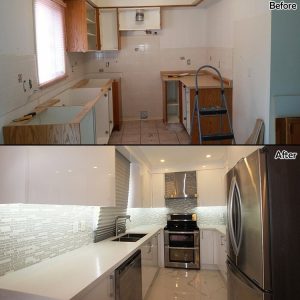  Before And After Modern White Kitchen Richmond Hill