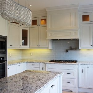   Transitional Painted Kitchen With Granit Counter Top North York