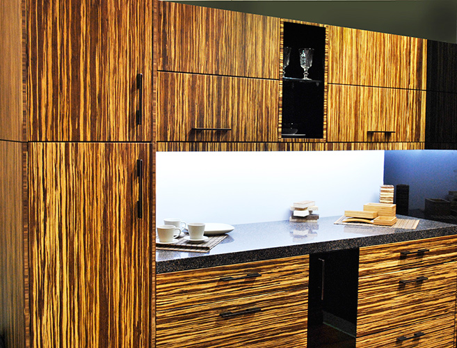 Modern Kitchen Zebra Bamboo Cabinets Qurartz Countertop Joseph