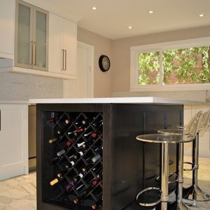   Custom Kitchen Island With Wine Rack