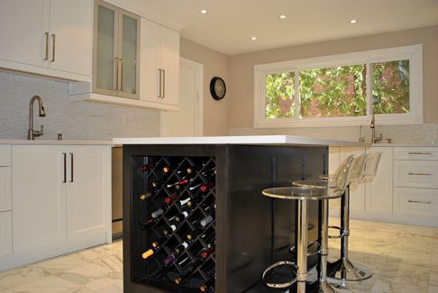   Custom Kitchen Island With Wine Rack