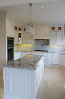  Transitional Painted Off White Kitchen North York