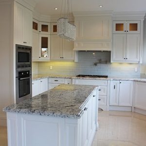   Transitional Painted Off White Kitchen North York