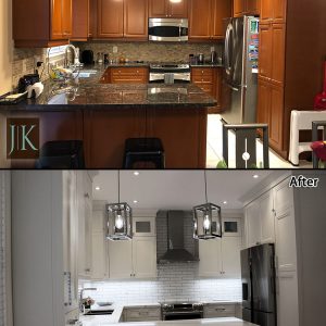 kitchen renovation before after photo