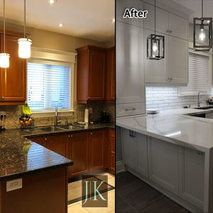 kitchen renovation before after photo