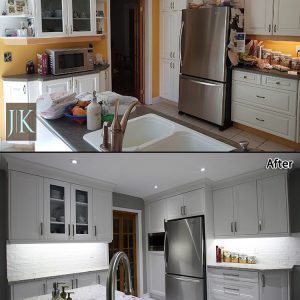 complete kitchen renovation before after photo