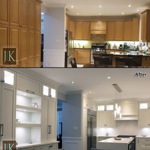kitchen renovation mdf build installation markham before after photo