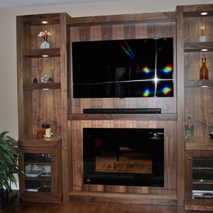 Walnut, wall unit. Designed and built by JK. Richmond Hill. 2015