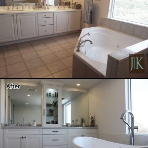 bathroom renovation double sink painted high end vanity toronto