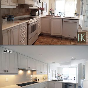 kitchen makeover custom made transitional painted white kitchen toronto