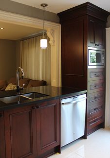  Built In Microwave Double Sink On The Peninsula Solid Maple Cabinets