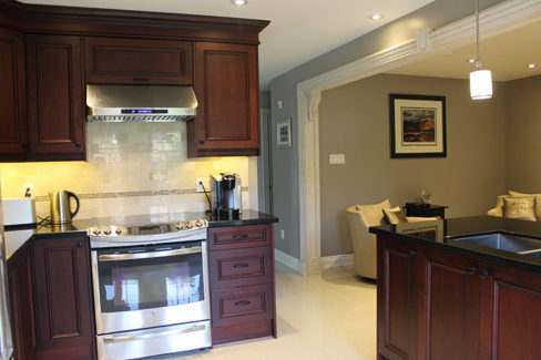  Solid Kitchen Peninsula Granite Counter Top Double Sink