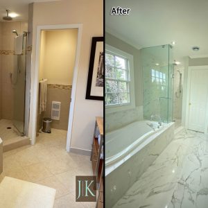 bathroom renovation before after photo