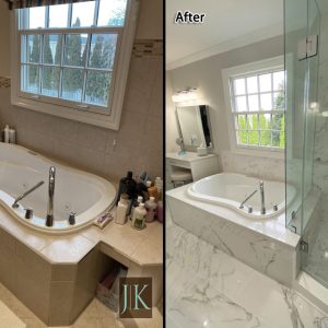 bathroom renovation before after photo