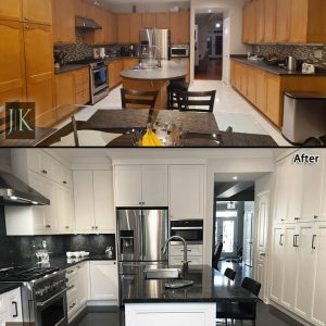 Transitional, double stacked, off white painted MDF