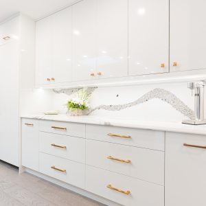 Quartz countertop and backsplash- Cambria- Kitchen reno by JK Toronto 2023