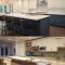 Before and After Blue white painted MDF Kitchen Toronto by JK