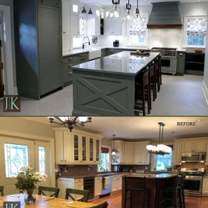 Before and After Face Frame Kitchen Markham by JK