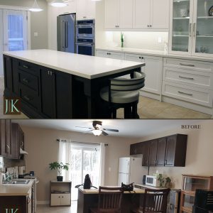 Before and After Kitchen remodeling Toronto design and build by JK