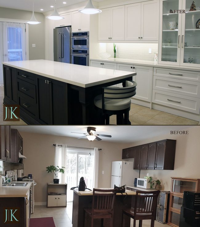 Before and After Kitchen remodeling Toronto design and build by JK Before and After Kitchen remodeling Toronto design and build by JK