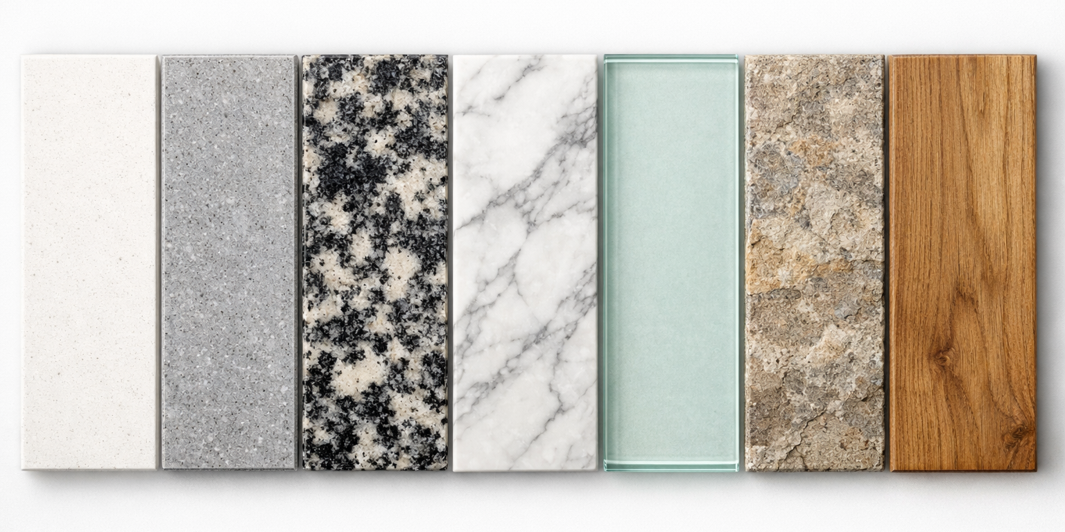 Different countertop options Different countertop options
