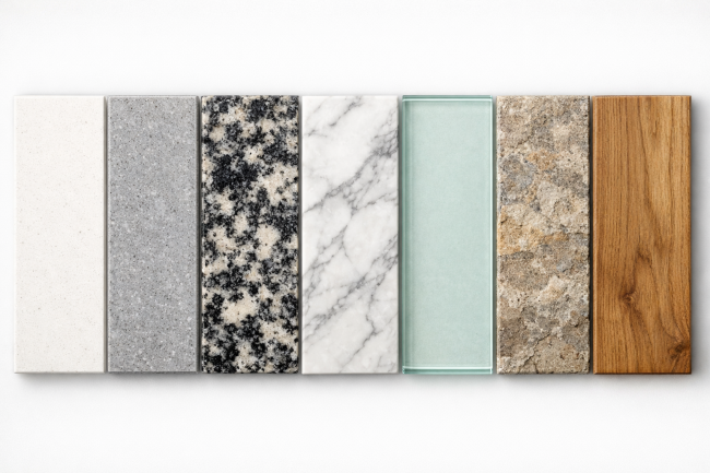 Different countertop options Different countertop options