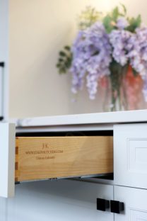 Custom cabinetry by Joseph Kitchen and Bath. Dove tail pull outs, beauty and quality together. Aurora
