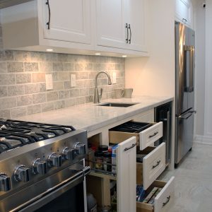 Pull outs to help create highly organized space in every kitchens for every day life. By JK 2017 Richmond Hill.