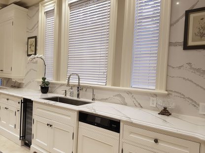Custom made classical white kitchen. Framed solid wood kitchen. By JK North York 2018