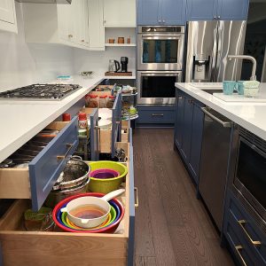 High end Kitchen renovation downtown Toronto solid wood dovetail joint maple wood drawers quiet close European hardware Design and built by Joseph kitchen