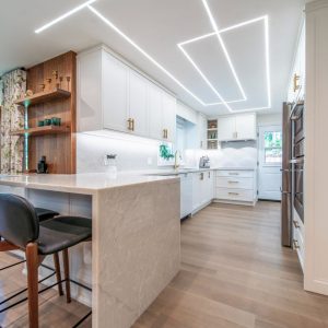 Home renovation kitchen remodeling, floor,cabients,quartz countertop, desing & manufacture by JK Markham