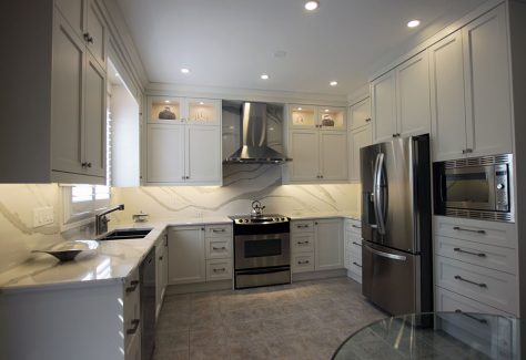 Cambria quartz counter top. Britanicca from marble collection. Custom cabinet by JK Markham 2018