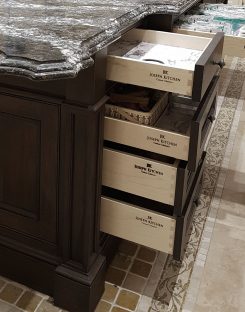 Drawers in island. Custom design high quality drawers. By JK North York Toronto 2018.