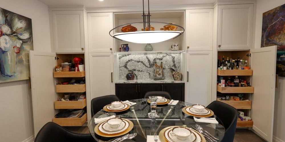 Kitchen remodeling in Toronto pull out pantries solid wood painted in off white pull out dovetail drawers high end organizers for every kitchen Desing, build and installation by JK Kitchen remodeling in Toronto pull out pantries solid wood painted in off white pull out dovetail drawers high end organizers for every kitchen Desing, build and installation by JK