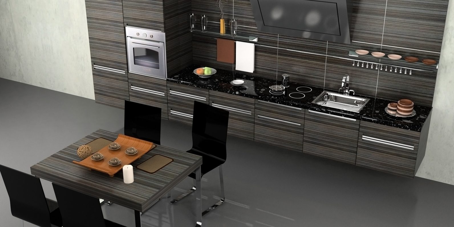 Modern condo kitchen