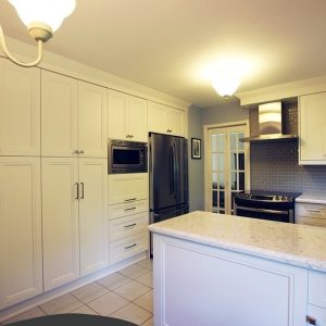Full kitchen renovation. We sell the whole package. We will cover all your needs with highly skilled crew. Painted MDF kitchen. Built in appliances and a set of pantries. Quartz counter top. Markham 2018