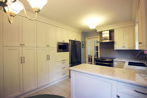 Full kitchen renovation. We sell the whole package. We will cover all your needs with highly skilled crew. Painted MDF kitchen. Built in appliances and a set of pantries. Quartz counter top. Markham 2018