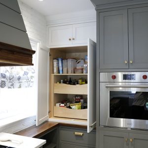 Pull out pantry designed and built by Joseph Kitchen