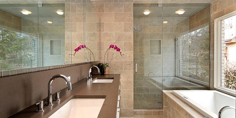 remodel shower with laminate or tile
